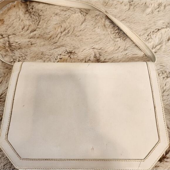 SALVATORE FERRAGAMO WHITE SATCHEL BAG - Picture 6 of 9